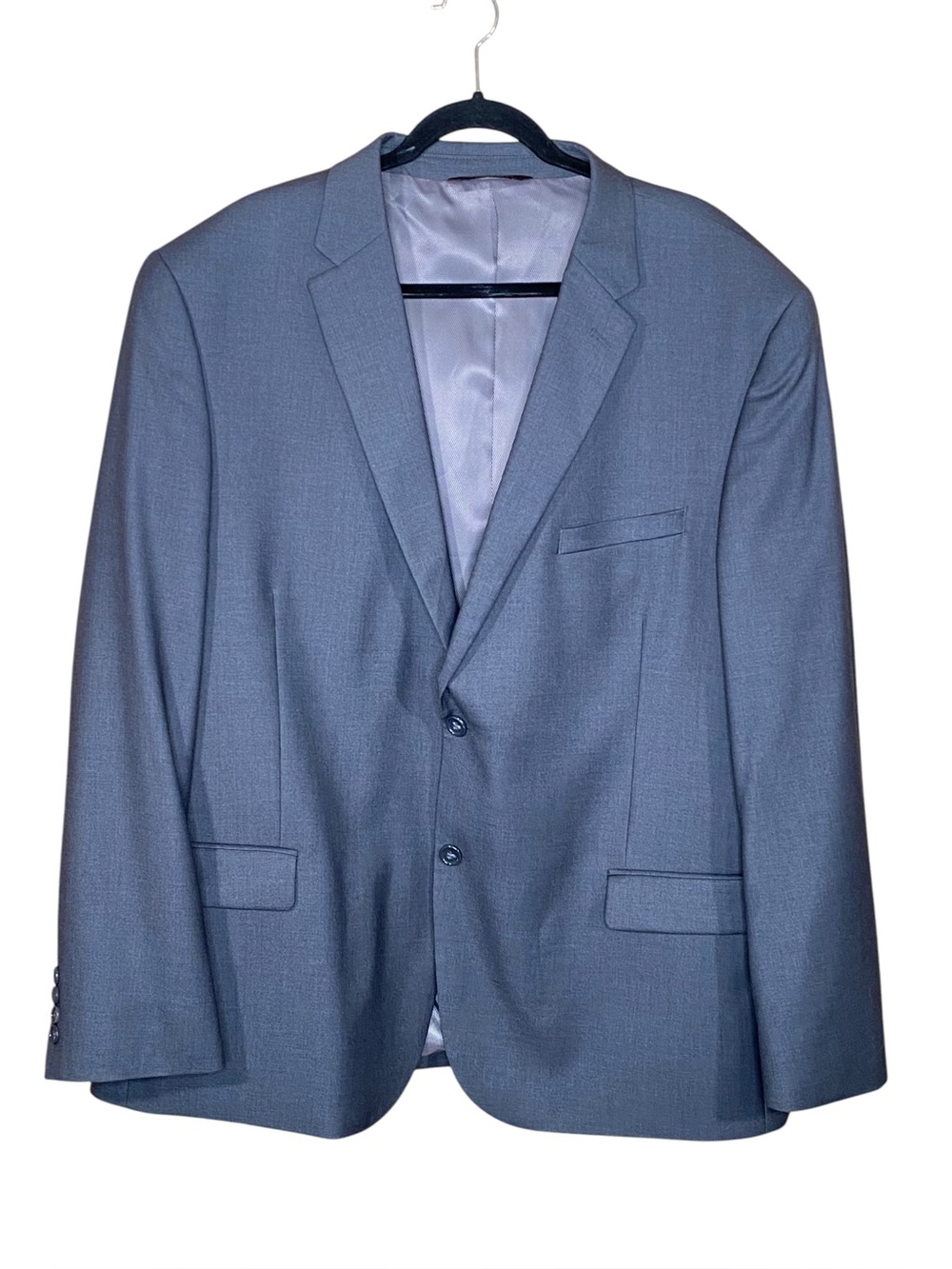 Caravelli Mens Gray Suit Jacket 2 Button Blazer Fully Lined S60512W 48L x 43W